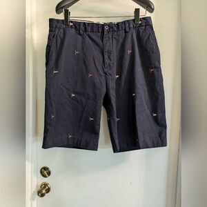 Polo Ralph Lauren Embroidered Chino Shorts All Over Flag Sail Print size 36X 12”